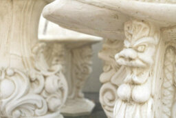 White Stone Garden Table And Stone Garden Chairs - Set - thumbnail 6