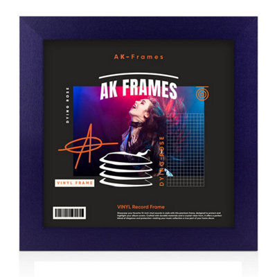 "12X12"" Purple Modern Vinyl Record Frame For 12 Inch Lp Album Covers - Elegant Wall Display - Ak Frames" - image 1