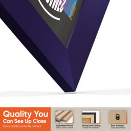 "12X12""  Purple Modern Vinyl Record Frame For 12 Inch Lp Album Covers - Elegant Wall Display - Ak Frames" - thumbnail 3