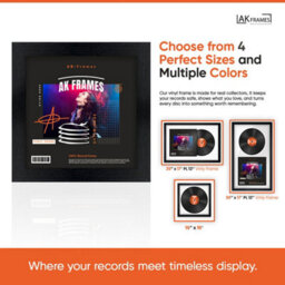 "12X12""  Purple Modern Vinyl Record Frame For 12 Inch Lp Album Covers - Elegant Wall Display - Ak Frames" - thumbnail 4