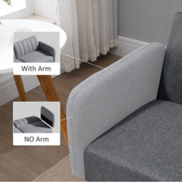 Homcom 3 Seater Linen Sofa Bed With Adjustable Backrest For Living Room - thumbnail 7