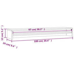 Vidaxl Monitor Stand Sonoma Oak 100X24X13 Cm Engineered Wood - thumbnail 7