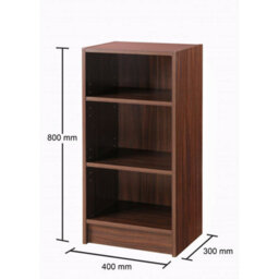 Timber Art Design 3 Tier Cube Bookcase Display Shelving Storage Unit Wood Furniture Walnut - thumbnail 4