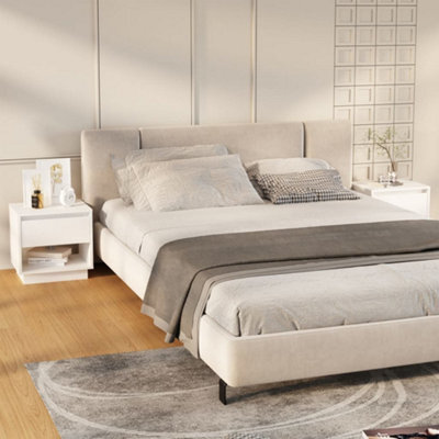 Vidaxl Bedside Cabinets 2 Pcs White 45X34X44 Cm Engineered Wood - image 1