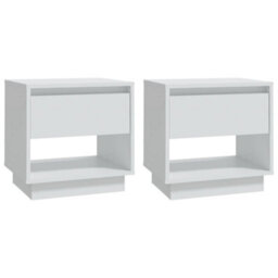 Vidaxl Bedside Cabinets 2 Pcs White 45X34X44 Cm Engineered Wood - thumbnail 2