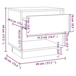 Vidaxl Bedside Cabinets 2 Pcs White 45X34X44 Cm Engineered Wood - thumbnail 9