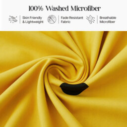 Aspire Homeware Printed Microfiber Duvet Cover Set, Black & Yellow Dotted Reversible, Single, (L)200Cm X (W)135Cm - thumbnail 5