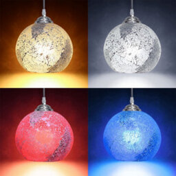 Long Life Lamps Company Vintage Glass Globe Ceiling Hanging Pendant Light Shade Mosaic Lighting M0103 - thumbnail 7