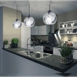 Long Life Lamps Company Vintage Glass Globe Ceiling Hanging Pendant Light Shade Mosaic Lighting M0103 - thumbnail 6