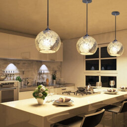 Long Life Lamps Company Vintage Glass Globe Ceiling Hanging Pendant Light Shade Mosaic Lighting M0103 - thumbnail 9