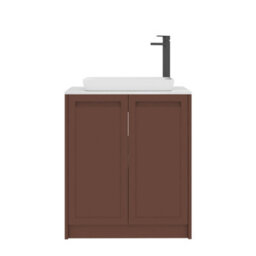 Royal Bathrooms Royal Bathroom Elmore 700mm Terracotta Clay Freestanding Countertop Bathroom Vanity Unit 2 Door With Qubix Basin - thumbnail 7