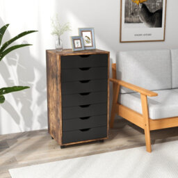 Costway 7 Drawer Chest Mobile Storage Dresser Floor Cabinet Organizer W/ Wheels - thumbnail 5