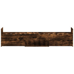 Berkfield Bed Frame With Headboard And Footboard Smoked Oak 100X200 Cm - thumbnail 7