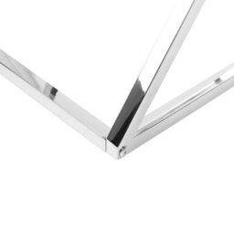 Beliani Side Table Beverly Glass Silver - thumbnail 6