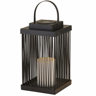 Lighting Collection Small Rattan Solar Outdoor Lantern - image 1