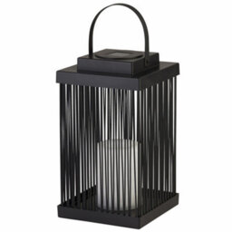 Lighting Collection Small Rattan Solar Outdoor Lantern - thumbnail 2