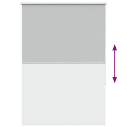 Berkfield Roller Blind Blackout Light Grey 115X150 Cm Fabric Width 110.7 Cm Polyester - thumbnail 9