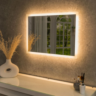 Valuelights Mirror Ip44 Bathroom Demister Touch Control Backlit Led 50 X 70Cm Mirror Light - image 1