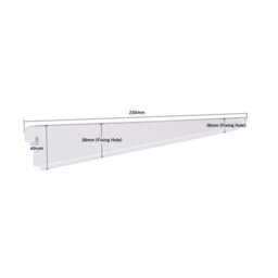 Afit White Twin Slot Brackets 220mm - Pack Of 2 - 32mm Twin Slot Adjustable Wall Shelving - thumbnail 3