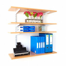 Afit White Twin Slot Brackets 220mm - Pack Of 2 - 32mm Twin Slot Adjustable Wall Shelving - thumbnail 9