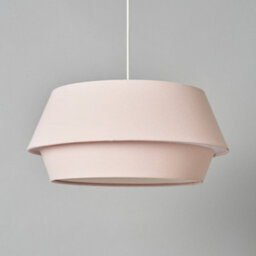 Litecraft Ellie Pink Linen Drum Easy Fit Lamp Shade - thumbnail 4