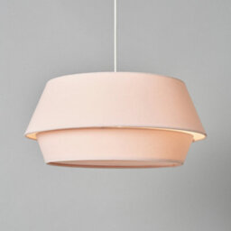 Litecraft Ellie Pink Linen Drum Easy Fit Lamp Shade - thumbnail 3