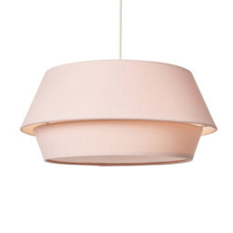 Litecraft Ellie Pink Linen Drum Easy Fit Lamp Shade - thumbnail 2
