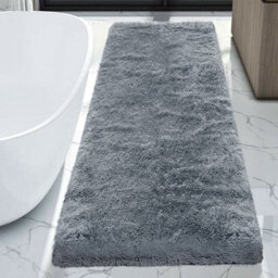 Ameha Shaggy Grey Area Rugs For Bedroom, Hallway Runner Fluffy Rug Anti-Slip - Soft Thick Pile Rug Non-Shedding, 60X220 Cm - thumbnail 7