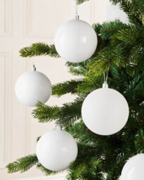 WeRChristmas White Shatterproof Christmas Baubles, 9 Pack, 10 Cm - thumbnail 2