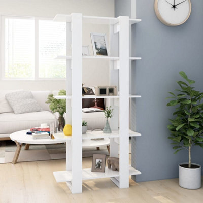 Berkfield Book Cabinet/room Divider White 80X30X160 Cm Engineered Wood - image 1