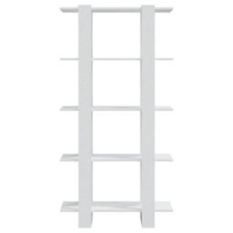 Berkfield Book Cabinet/room Divider White 80X30X160 Cm Engineered Wood - thumbnail 5