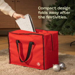 Christmas Village Glossy Silver Collapsible Tree Skirt 68Cm Durable Polyester W/ Velcro Easy Assembly Compact Elegant Décor - thumbnail 6