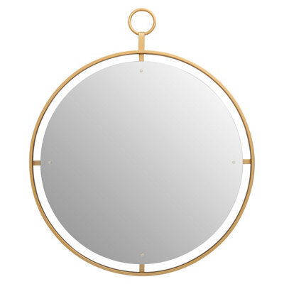 Orsina Minimalist Wall Mirror With Ring, Versatile Round Shaped Wall Mirror, Compact And Lightweight Wall Mirror - image 1