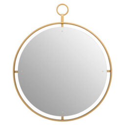Orsina Minimalist Wall Mirror With Ring, Versatile Round Shaped Wall Mirror, Compact And Lightweight Wall Mirror - thumbnail 1