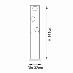 Luminosa Lighting Luminosa Teo Multi Arm Floor Lamp Brushed Gold Finish, Gloss Opal Glass, 3X G9 - thumbnail 7