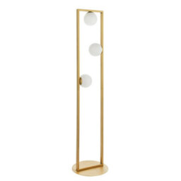 Luminosa Lighting Luminosa Teo Multi Arm Floor Lamp Brushed Gold Finish, Gloss Opal Glass, 3X G9 - thumbnail 6