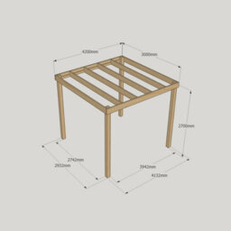 Rutland County Garden Furniture Box Pergola - Wood - L300 X W420 X H270 Cm - Light Green - thumbnail 4