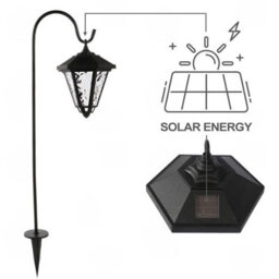 Amorly 2 Pc Solar Hanging Lantern Lights,waterproof Solar Powered Outdoor Garden Lamp,white Light Lighting For Lawn,patio - thumbnail 6