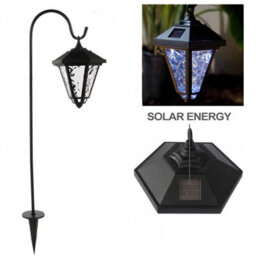 Amorly 2 Pc Solar Hanging Lantern Lights,waterproof Solar Powered Outdoor Garden Lamp,white Light Lighting For Lawn,patio - thumbnail 2