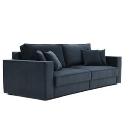 Xample Coddle Infinity Navy Velvet Convertible Sofa Bed 3-In-1 Sofa, Lounger & Sleeper, Pocket Coil Cushions, 4 Accent Pillows, 152X203Cm - thumbnail 5