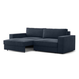 Xample Coddle Infinity Navy Velvet Convertible Sofa Bed 3-In-1 Sofa, Lounger & Sleeper, Pocket Coil Cushions, 4 Accent Pillows, 152X203Cm - thumbnail 7