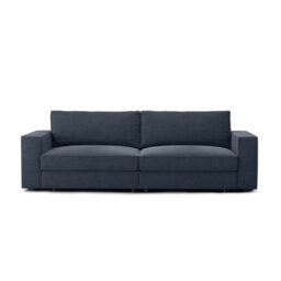 Xample Coddle Infinity Navy Velvet Convertible Sofa Bed 3-In-1 Sofa, Lounger & Sleeper, Pocket Coil Cushions, 4 Accent Pillows, 152X203Cm - thumbnail 4