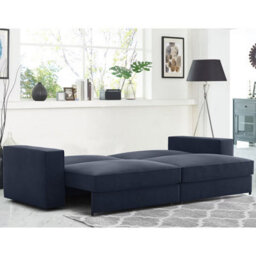 Xample Coddle Infinity Navy Velvet Convertible Sofa Bed 3-In-1 Sofa, Lounger & Sleeper, Pocket Coil Cushions, 4 Accent Pillows, 152X203Cm - thumbnail 3