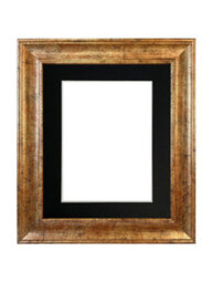 Frames By Post Scandi Gold Frame With Black Mount For Image Size A2 - thumbnail 1