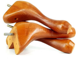 L&F Queen Anne Wooden Legs Golden Oak 150mm High Set Of 4 Replacement Furniture Feet Chairs Sofas Footstools M10 (10mm) - thumbnail 5