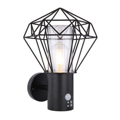Luminosa Lighting Luminosa Horace Pir Outdoor Wall Lamp Black Ip44 1X E27 - image 1