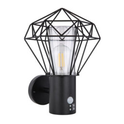 Luminosa Lighting Luminosa Horace Pir Outdoor Wall Lamp Black Ip44 1X E27 - thumbnail 2