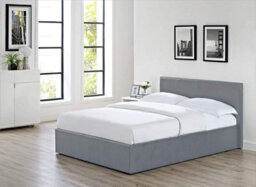 Modernique Grey 4Ft6, Ottoman Double Storage Bed Faux Leather In Grey - thumbnail 2