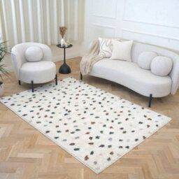 The Rugs Moodi Shaggy Multicolour Jubile Rug Runner Dots Thick High Pile For Living Rooms, Bedrooms, Hallways, Kitchens - thumbnail 8