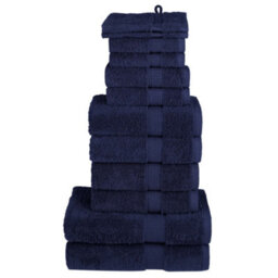 Berkfield 12 Piece Premium Towel Set Solund Navy Blue 600 Gsm